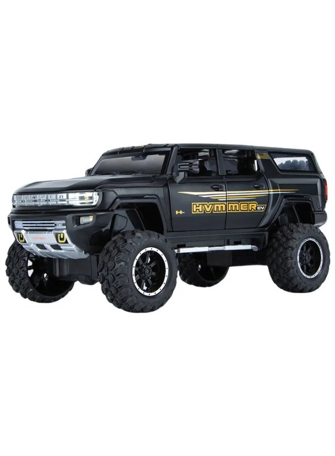 XHD 1:24 Scale Simulation of Hummer Off-Road Diecast Model Car – Rugged SUV with Detailed Interior & Opening Doors - Image 1
