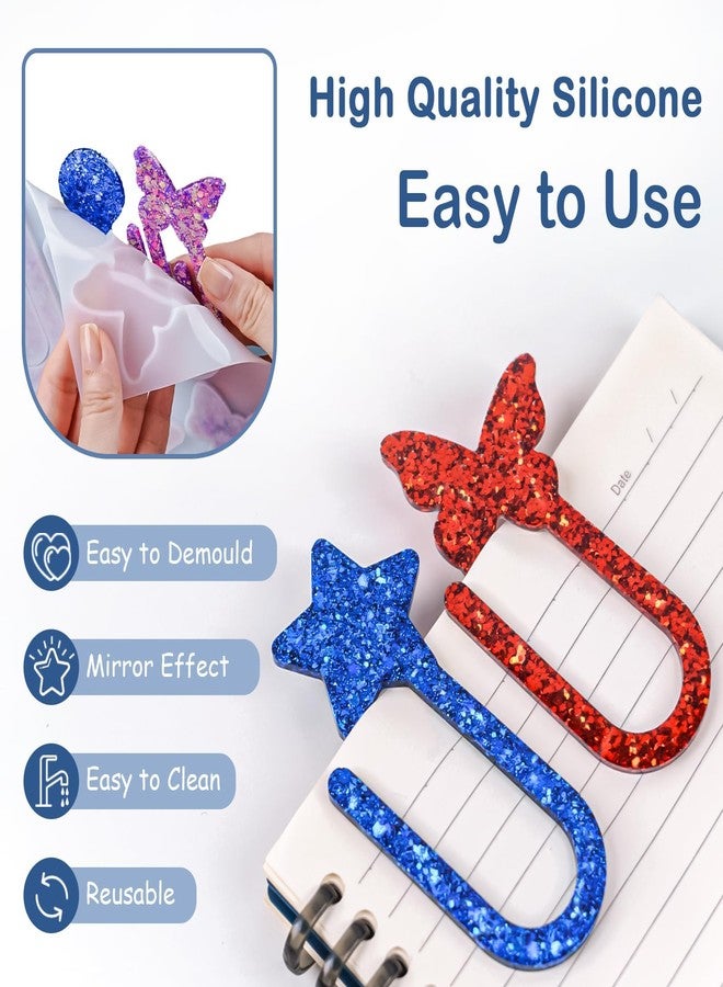 BdelrinQue Paper Clip Bookmark Moulds for Crafting,Resin Bookmark Moulds, White Mould for Art, DIY Bookmark Making Kit for Craft Enthusiasts and Students - Image 3