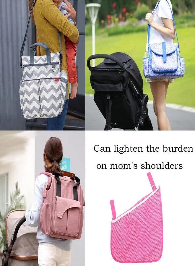 Dogxiong 2 Pack Universal Side Sling Stroller Mesh Cargo Net and Organizer, Extra Stroller Storage Space, Non-Slip and Adjustable Straps (Pink) - Image 5