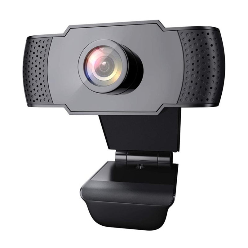 1080P Webcam: USB 2.0 Auto Recognition Built-in Noise Reduction Mini Camera - Adjustable Angle Focus Lens USB Camera for Online Learning Video Meetings - Image 1