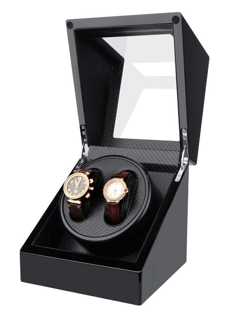 صندوق ساعات أوتوماتيكي لتدوير ساعة واحدة مع محرك هادئ للغاية - صندوق ساعة فاخر (أسود) - Image 1