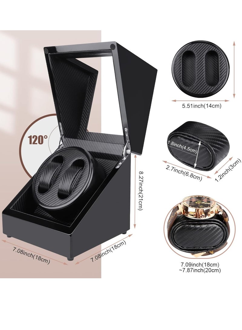 صندوق ساعات أوتوماتيكي لتدوير ساعة واحدة مع محرك هادئ للغاية - صندوق ساعة فاخر (أسود) - Image 2