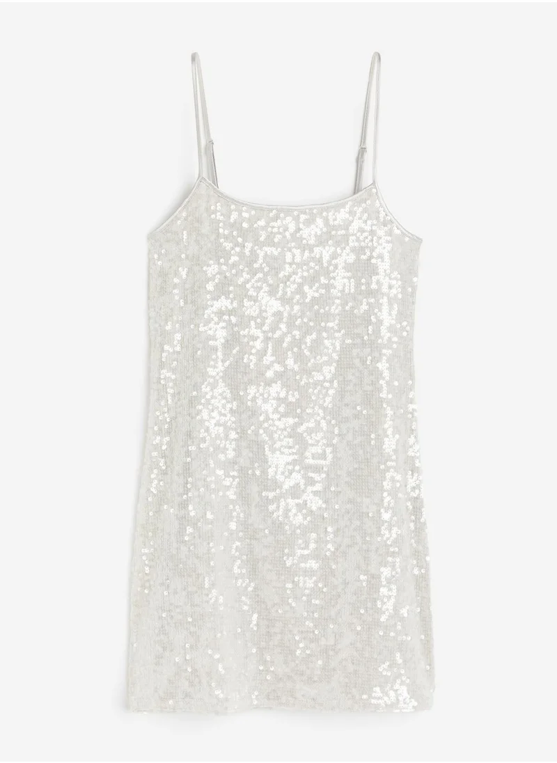 H&M Sequined Knitted Dress