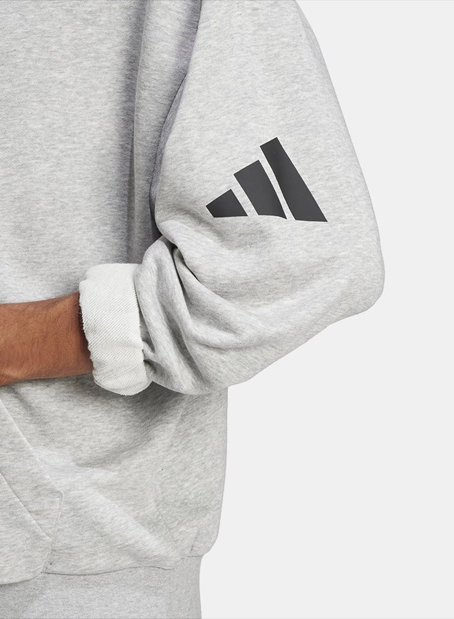 Adidas Essentials Loose-Fit 3 Bar Logo French Terry Hoodie - Image 4