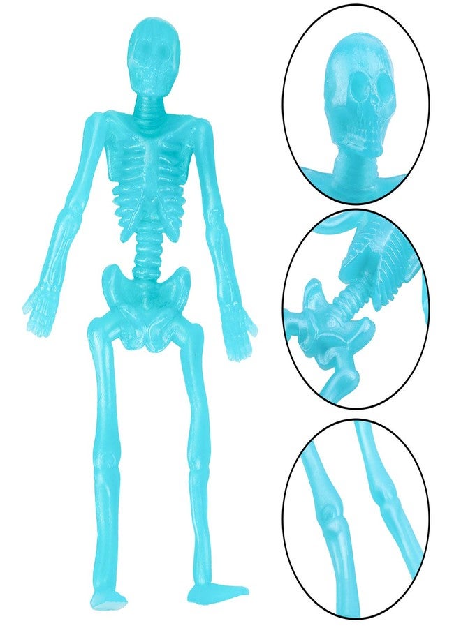 Konsait 24 Pack Stretchy Skeletons Stretchy Toys Bulk Set, Random 10 Glitter Color Sensory Bendable Toys, Party Favors for Kids Halloween Birthday Gift, Goodie Bags, Pinata Filler, Classroom Prizes - Image 4