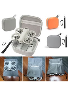 Generic For DJI NEO Single Portable Storage Bag Dual Electric Storage Box Portable PU Packaging Box UAV Accessories-Color:Orange Red-Size:18*16*7.5cm  - Image 3