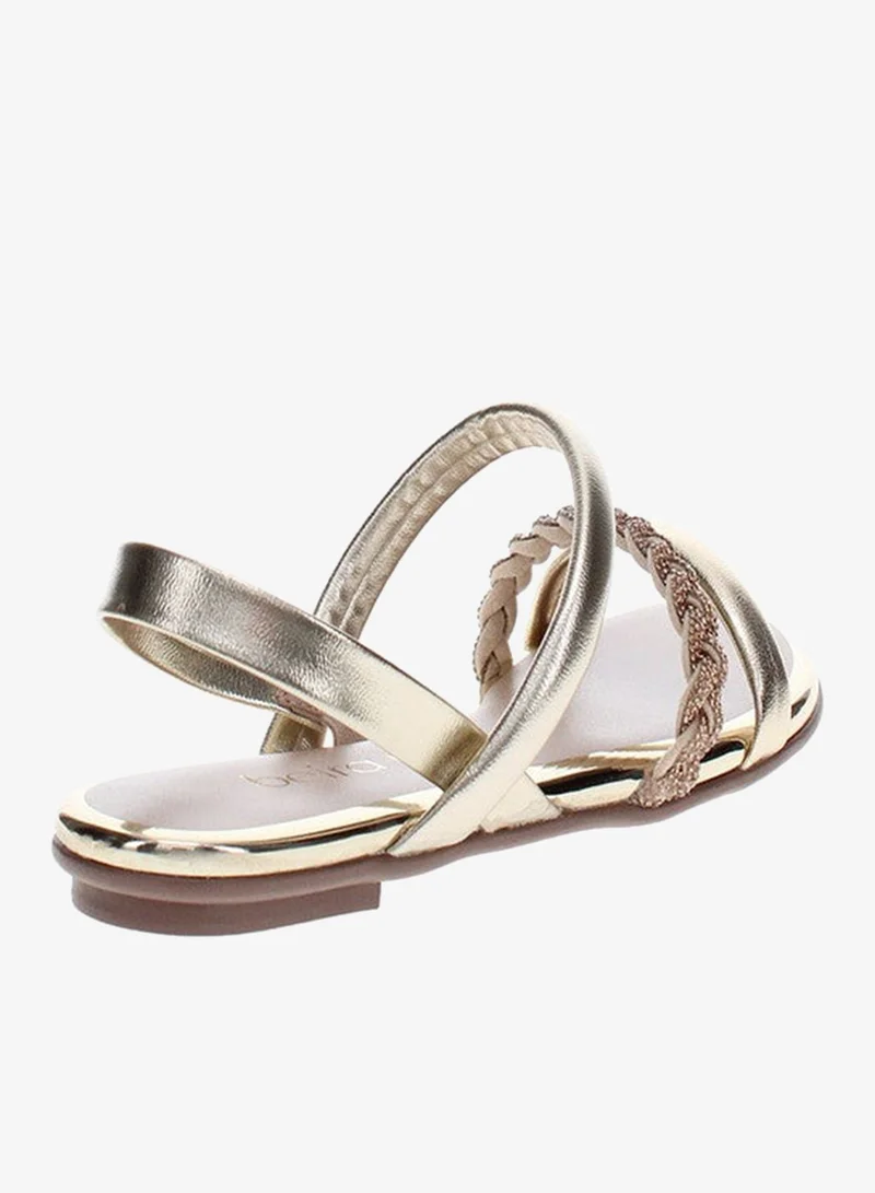 Beira Rio Gold Sandals for Women with Back Strap – Stylish & Supportive sling Back Ladies Sandals for Women | Best Price UAE