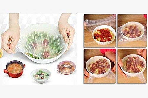 Moolten 4pcs Silicone Reusable Food Wraps Seal Cover Set Keeps Food Fresh - Image 5