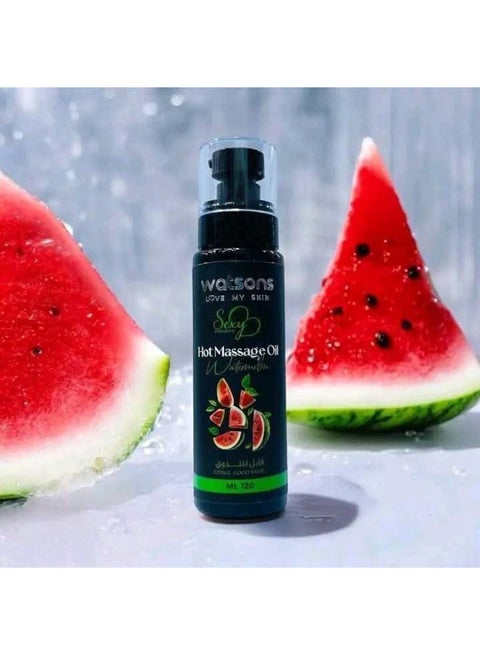 Edible Watermelon Massage Oil - Fresh and Refreshing Hot Oil - For Couples Only - 120ml