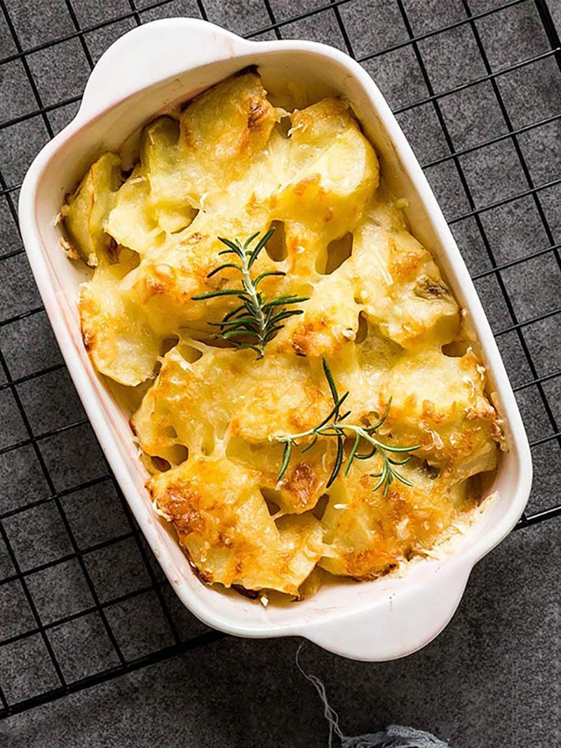 Trifecta Ceramics baking dish Matte-colored rectangular casserole dish with Handle for Oven Ceramic Baking Pan Lasagna Casserole Pan Individual Bakeware 9x5 inch (White Pack - 1) - Image 3