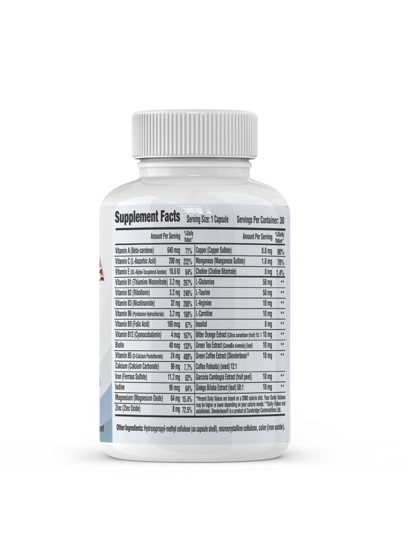 Full Spectrum Multivitamin Daily Essential Vitamins And Minerals 30 Veggie Capsules