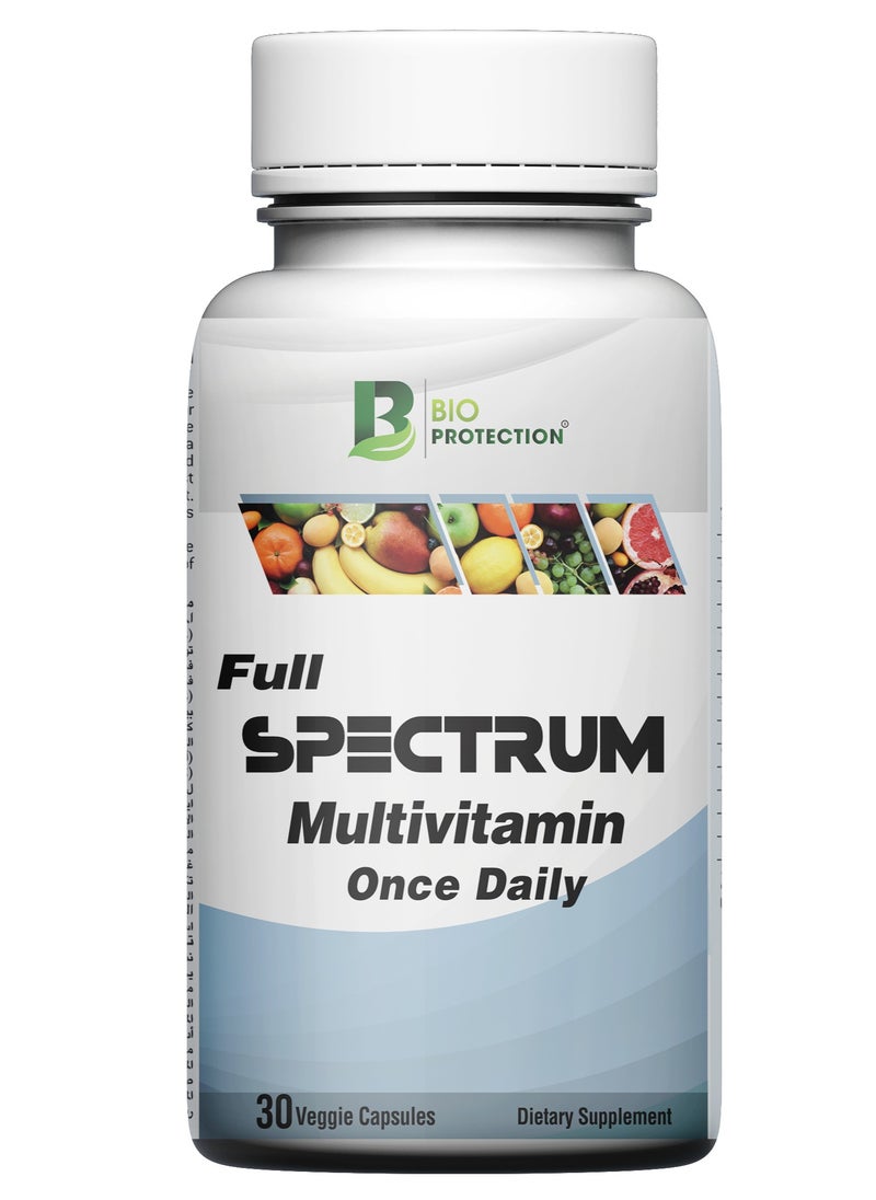 Full Spectrum Multivitamin Daily Essential Vitamins And Minerals 30 Veggie Capsules