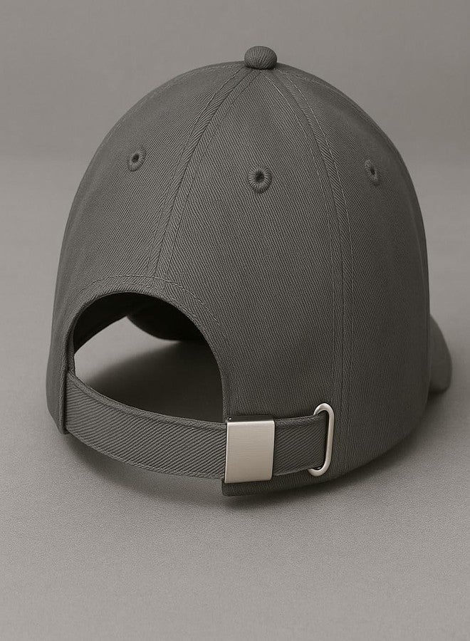 ENCIGER Unisex Cotton Baseball Cap Combo Pack of 2 - Adjustable Classic Sports Cap, Unisex Outdoor Hat Free Size Navy_Grey - Image 3