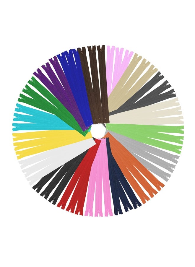 Mandala Crafts Nylon Invisible Zipper For Sewing 14 Inch Bulk Hidden Zipper Supplies In 20 Assorted Colors By  - Image 1