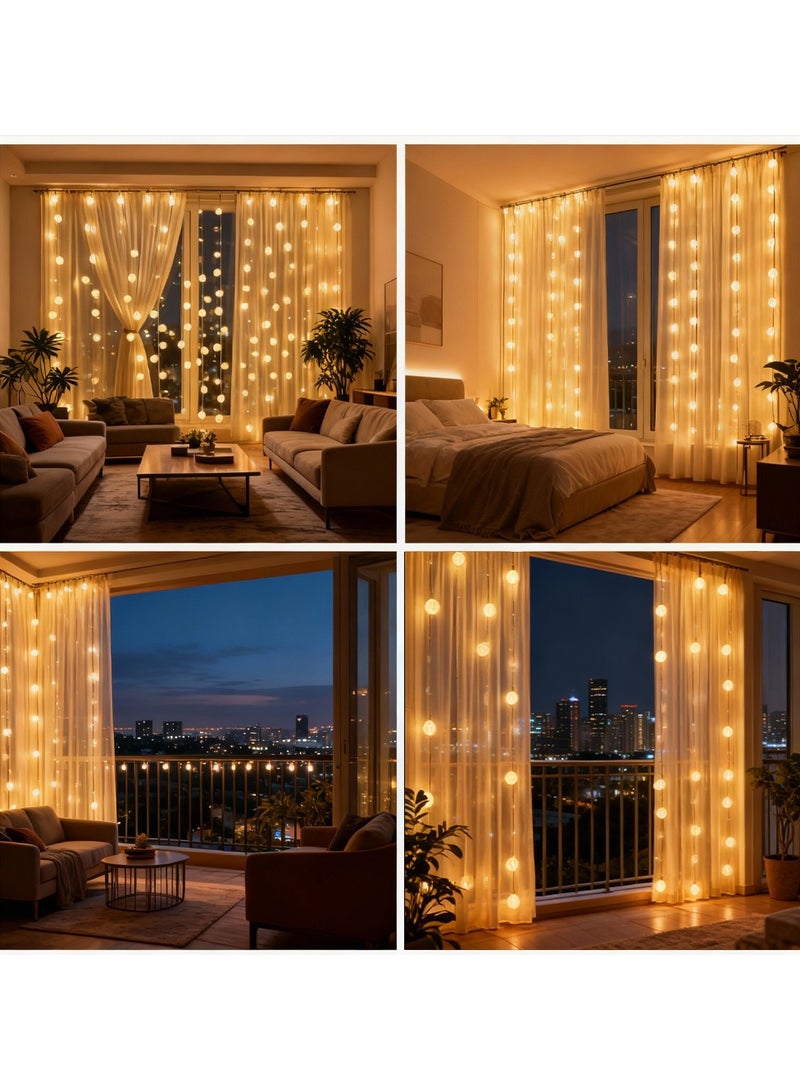 zayo LED Curtain Light  Warm White 3 x 1 Meter - Image 4