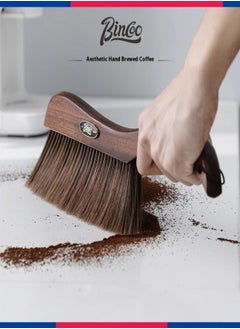 Bincoo Bincoo Sandalwood Coffee Cleaning Brush – Premium Desktop Broom for Coffee Grounds with Hanging Loop  - Image 1