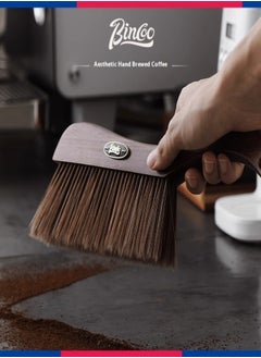 Bincoo Bincoo Sandalwood Coffee Cleaning Brush – Premium Desktop Broom for Coffee Grounds with Hanging Loop  - Image 2