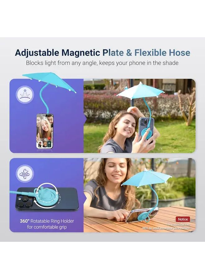 Magnetic Phone Sunshade Umbrella Compatible With iPhone 16 15 14 13 12 Pro Max Yellow - Image 5