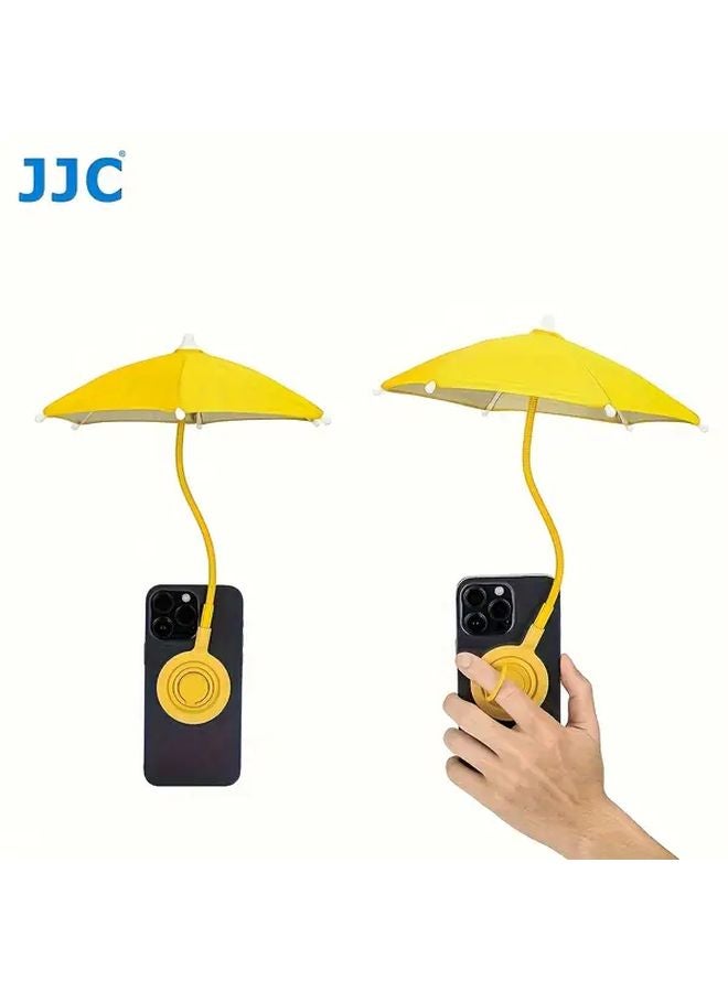Magnetic Phone Sunshade Umbrella Compatible With iPhone 16 15 14 13 12 Pro Max Yellow - Image 1