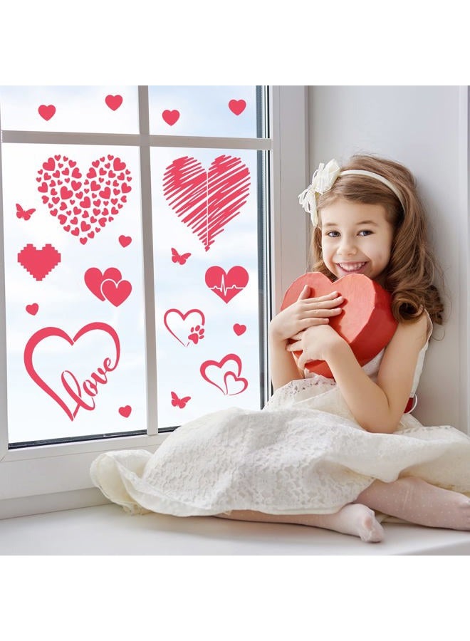 Outus 11 Pieces Valentines Painting Stencils Heart Stencil Love Butterfly Reusable Stencils Plastic Valentines Templates for Painting on Wood Home Crafts Decor (heart, 6 x 6 Inch, 6 x 12 Inch) - Image 5