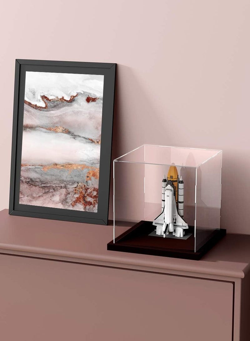TPGP Clear Self-Assembly Acrylic Display Case with Black Velvet Base, Deluxe Dustproof Showcase, Cube Countertop Box for Collectibles, Home Organization (11x11x11 inch)  - Image 2