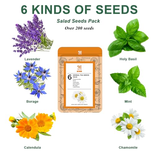 HiHOYA Lavender Seed Pod Kit, 8 Pod Kit (Include Seed Lavender/Chamomile/Holy Basil/Borage/Calendula/Mint) Fresh Tea Seed Pod Kit Compatible with Hydroponics - Image 2