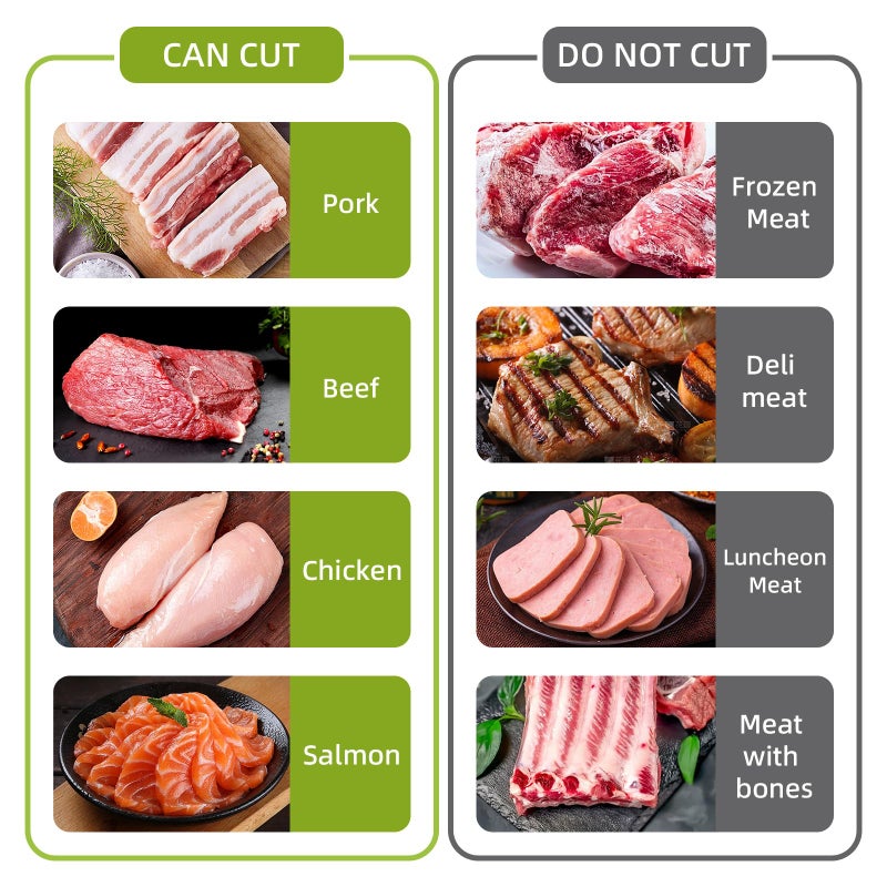SupMaKin Fresh Meat Slicer, Thickness Adjustable 2 or 4 mm, 17 IN 1 Stainless Steel Manual Meat Cutter, Cleaver Kitchen Knife, Jerky Slicer Suit for Chicken Breast Beef Pork (With SteadyGrip) - Image 5