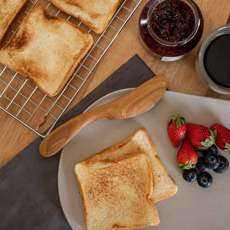 FAAY 7.5" Butter Spreaders, Eco-Friendly Condiment and Sandwich Knife from 100% Moist-Resistant Teak Wood, Super Handy Peanut Jelly Spreader Set of 4 - Image 3