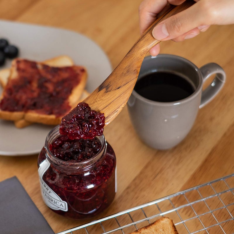 FAAY 7.5" Butter Spreaders, Eco-Friendly Condiment and Sandwich Knife from 100% Moist-Resistant Teak Wood, Super Handy Peanut Jelly Spreader Set of 4 - Image 4