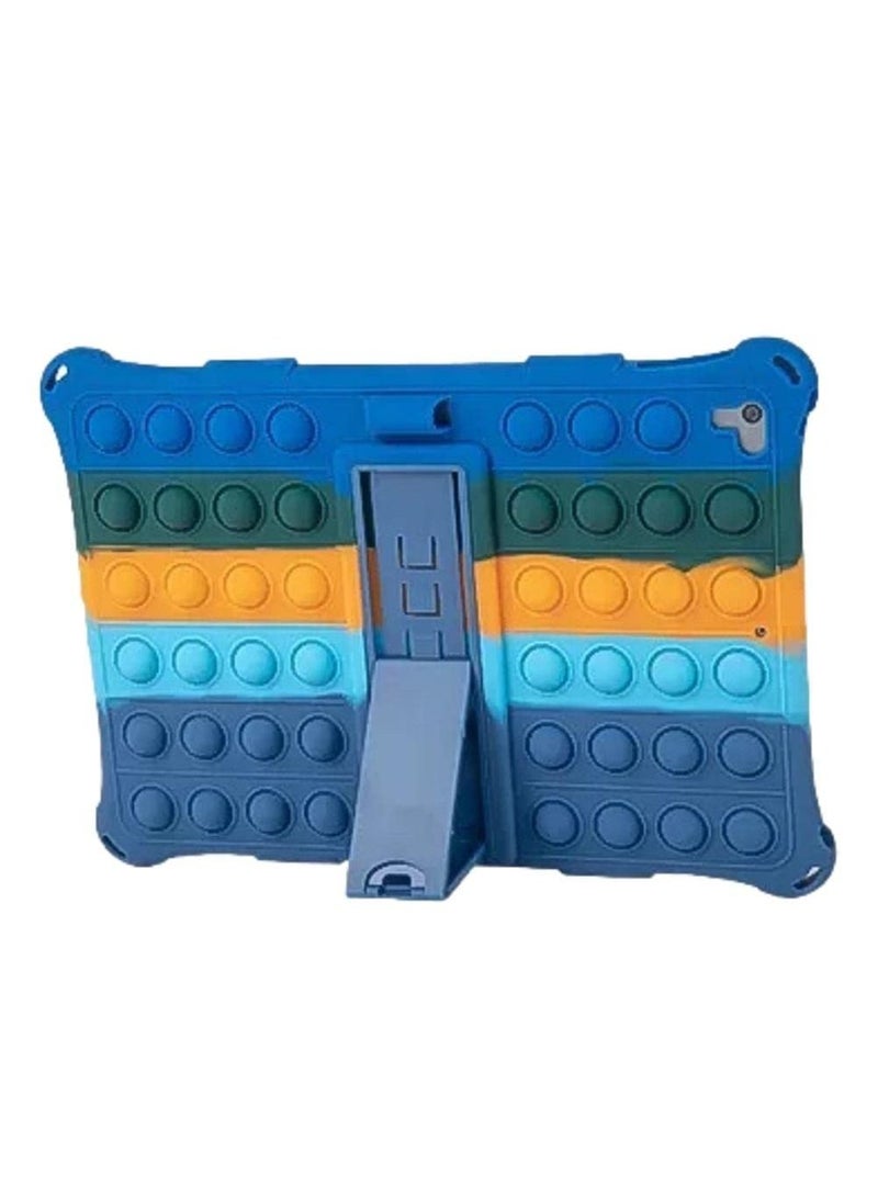 Soft Bubble Case for Lenovo Tab M10 HD 2nd Gen TB-X306F/X Tablet Stand Case Cover+Rope Capacitance Pen (Colorful Dark Blue) - Image 5