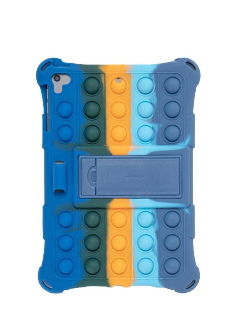 Soft Bubble Case for Lenovo Tab M10 HD 2nd Gen TB-X306F/X Tablet Stand Case Cover+Rope Capacitance Pen (Colorful Dark Blue) - Image 3