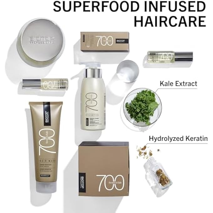 Biotop 700 KERATIN + KALE HAIR CONDITIONER - MADE WITH VITAMIN E TO SOFTEN & STRENGTHEN STRANDS - NOURISHING + MOISTURIZING CONDITIONER FOR DAMAGED HAIR - 16.9 OZ - Image 3