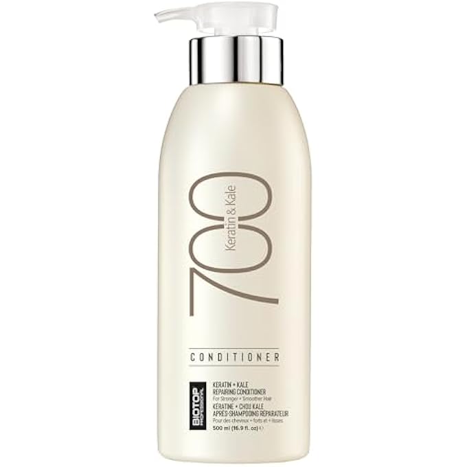 Biotop 700 KERATIN + KALE HAIR CONDITIONER - MADE WITH VITAMIN E TO SOFTEN & STRENGTHEN STRANDS - NOURISHING + MOISTURIZING CONDITIONER FOR DAMAGED HAIR - 16.9 OZ - Image 1
