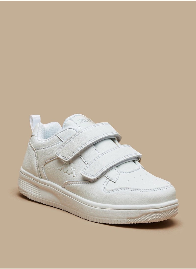 Kappa Boys Textured Sneakers with Hook and Loop Closure  - Image 1