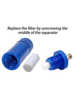 Creation Core High Pressure PCP Hand Pump Air Filter Water-Oil Sparator with Female and Male Quick Connect for High Pressure Air Compressor Pump 30Mpa Blue  - Image 3