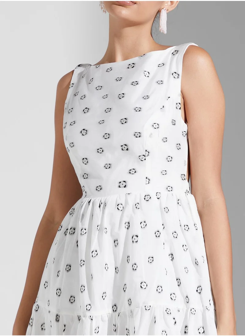 True Decadence Floral Printed Tiered Dress