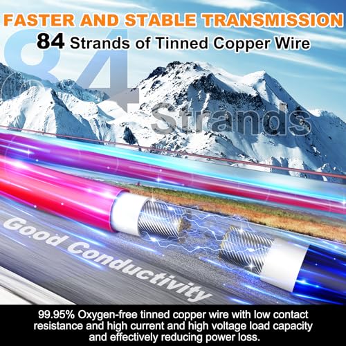 Oududianzi 2x200 Feet Solar Panel Wire, 10AWG Solar Wire Tinned Copper 10 Gauge Solar Cable PV Wire, for Outdoor Automotive RV Solar Panels Boat Marine (200FT Red + 200FT Black) - Image 3