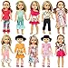 Ecore Fun 10 Sets 145 Inch Doll Clothes Outfits Dresses Pajamas Hair Clips for 15 Inch Girl Dolls - Image 4