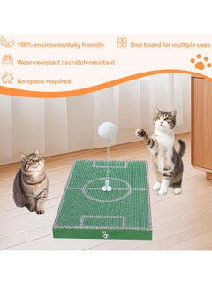 hilimse Football Field Design Cat Scratching Board Cardboard Cat Scratch Pad with Scratch Textures Design Durable Cat Scratching Pad  - Image 4