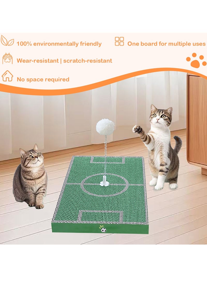 hilimse - Football Field Design Cat Scratching Board Cardboard Cat Scratch Pad with Scratch Textures Design Durable Cat Scratching Pad - Image 1