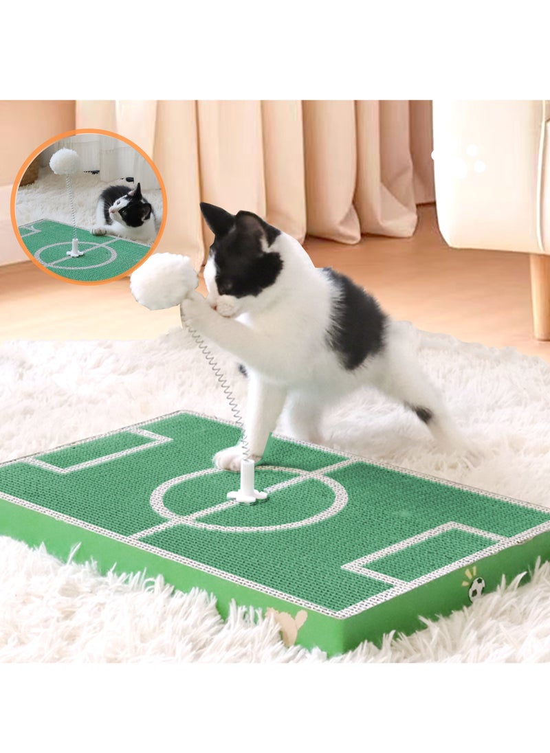 hilimse - Football Field Design Cat Scratching Board Cardboard Cat Scratch Pad with Scratch Textures Design Durable Cat Scratching Pad - Image 1