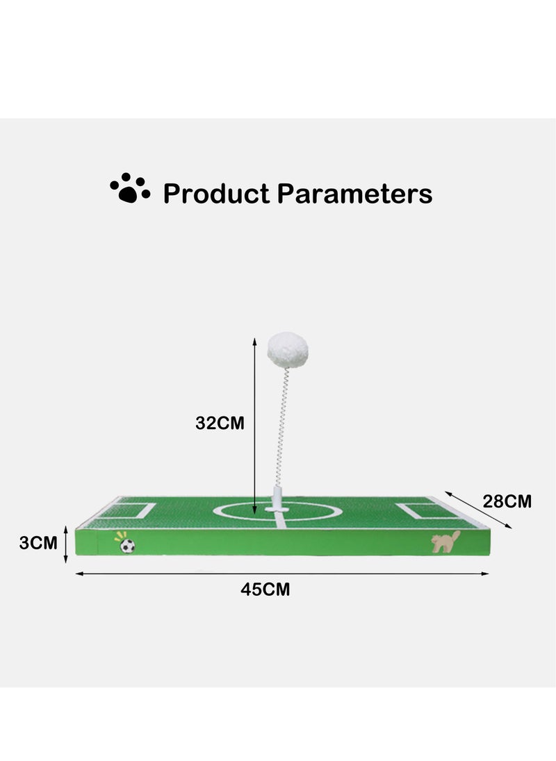 hilimse - Football Field Design Cat Scratching Board Cardboard Cat Scratch Pad with Scratch Textures Design Durable Cat Scratching Pad - Image 1