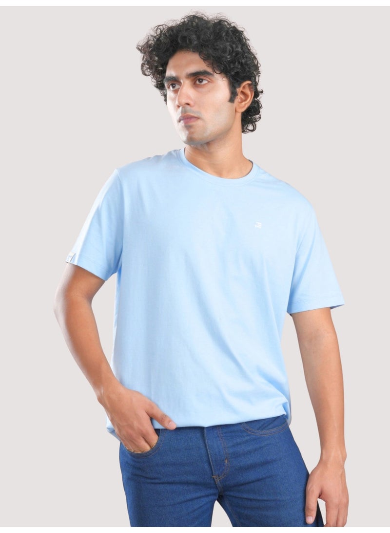 ROAR FOR GOOD Men's Oversized Solid T-Shirt | Relaxed Fit Round Neck Half Sleeve Casual Tee | Soft Cotton Blend Everyday Wear T-Shirt - Image 2