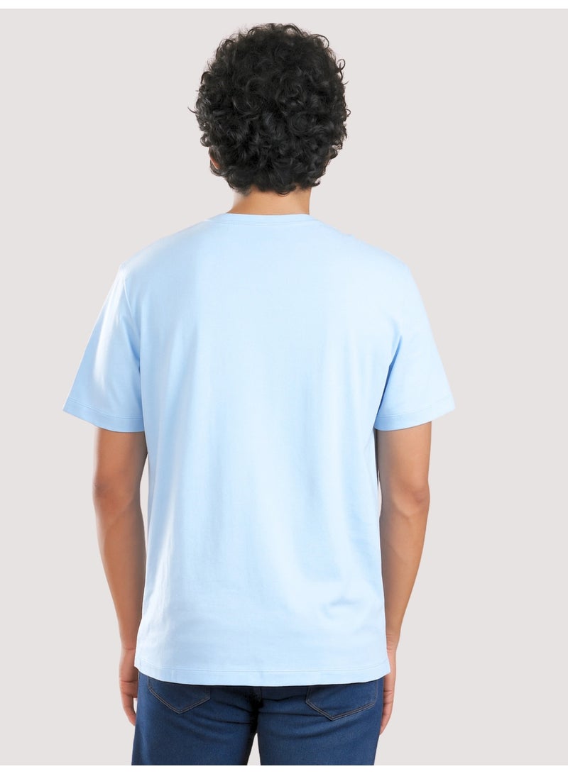 ROAR FOR GOOD Men's Oversized Solid T-Shirt | Relaxed Fit Round Neck Half Sleeve Casual Tee | Soft Cotton Blend Everyday Wear T-Shirt - Image 4