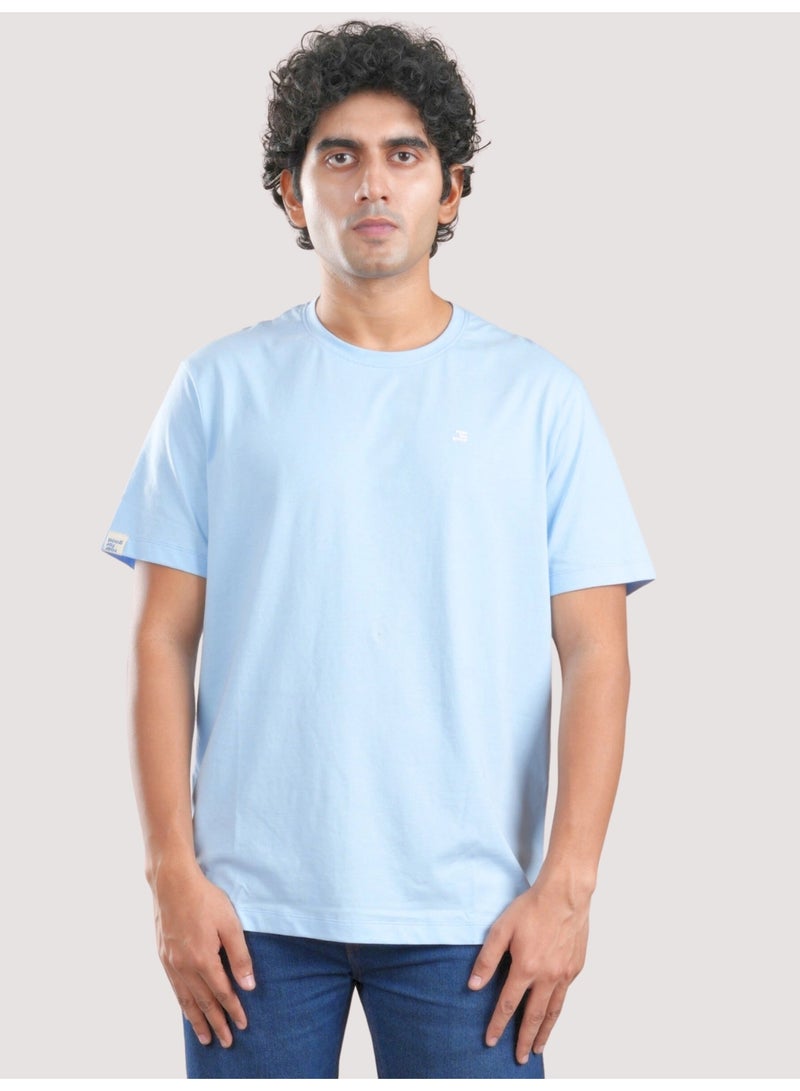ROAR FOR GOOD Men's Oversized Solid T-Shirt | Relaxed Fit Round Neck Half Sleeve Casual Tee | Soft Cotton Blend Everyday Wear T-Shirt - Image 5