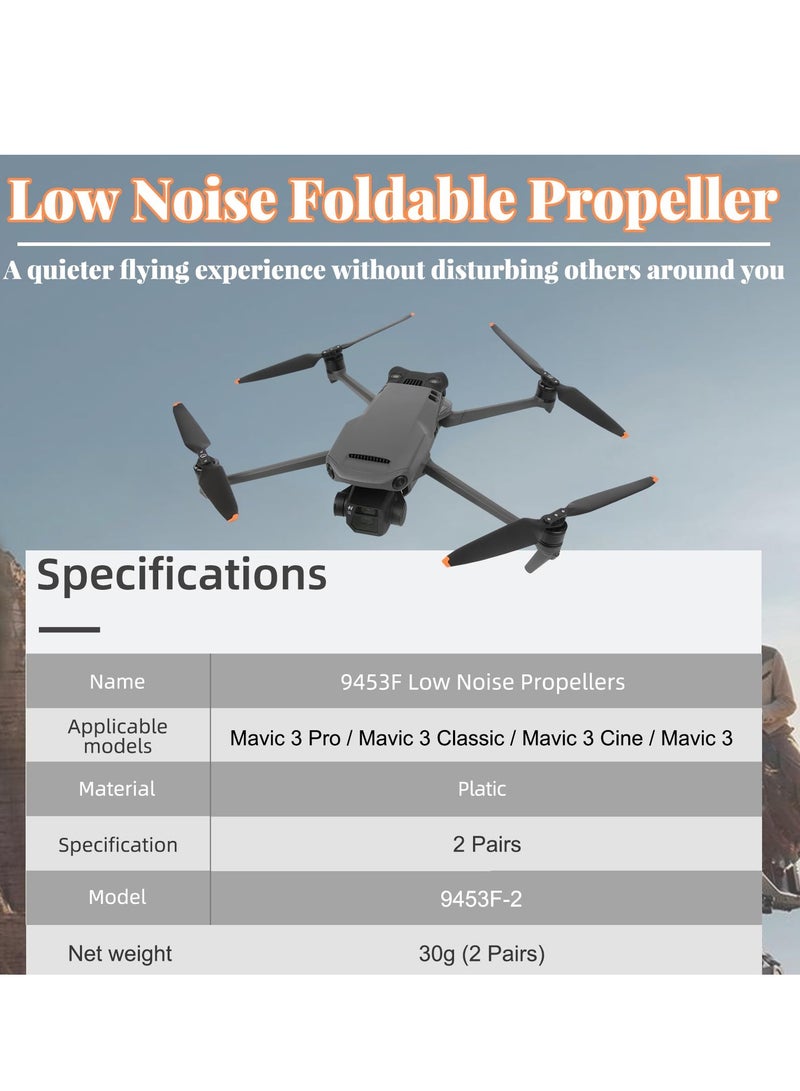 كابتن تيك Propeller for DJI Mavic 3 Pro/Mavic 3 Cine/Mavic 3/ Mavic 3 Classic, Drone Replacement Prop Blades Low Noise CW & CCW Props Accessories (8 Pack) - Image 5