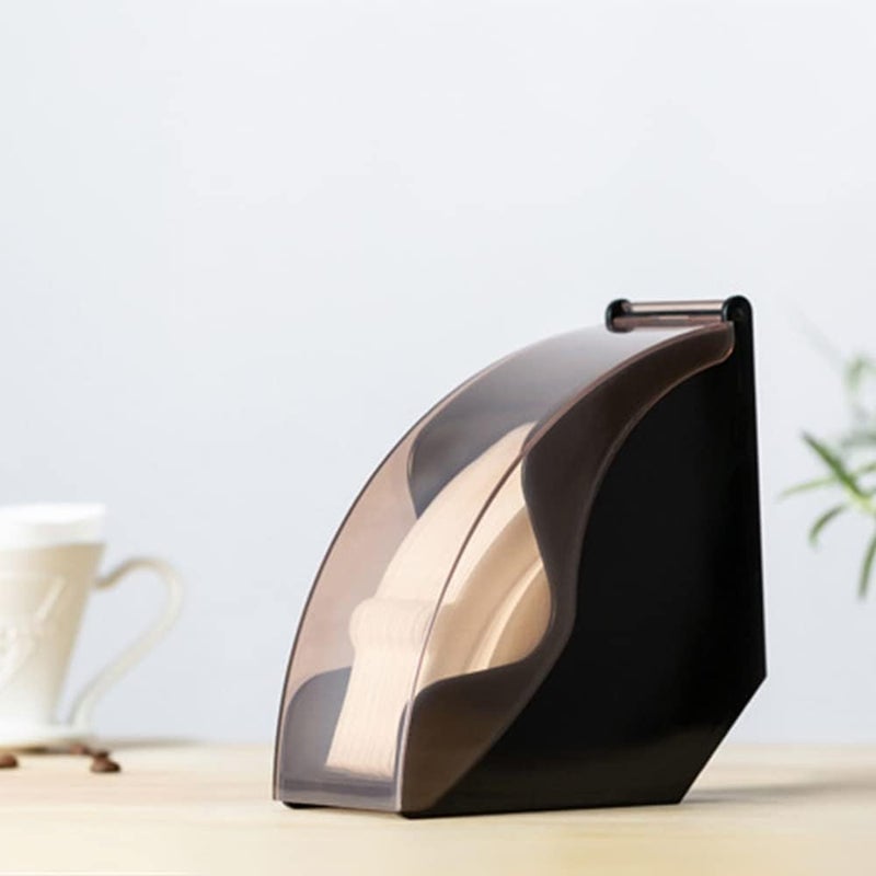 CAFEMASY Coffee Filter Holder Storage Coffee Filter Paper Dispenser Rack with Dustproof Cover for V60 and Cone Coffee Filters - Image 5