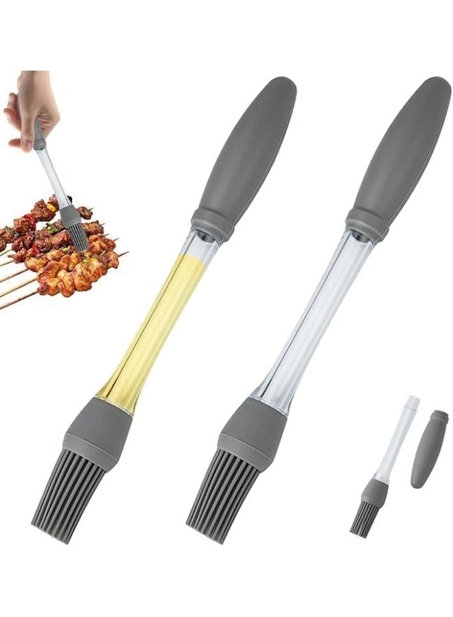 زجاجة زيت بفرشاة سيليكون مع خزان داخلي، موزع زيت أكريليك، سهلة الاستخدام للتحكم الدقيق في الطهي، سعة 250 مل