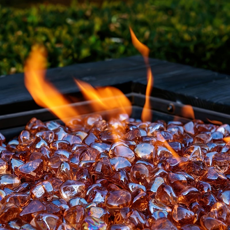 30 Pieces Mixed Color Fire Glass Gravel 1 Pound for Fire Pits Garden Decor - Image 4