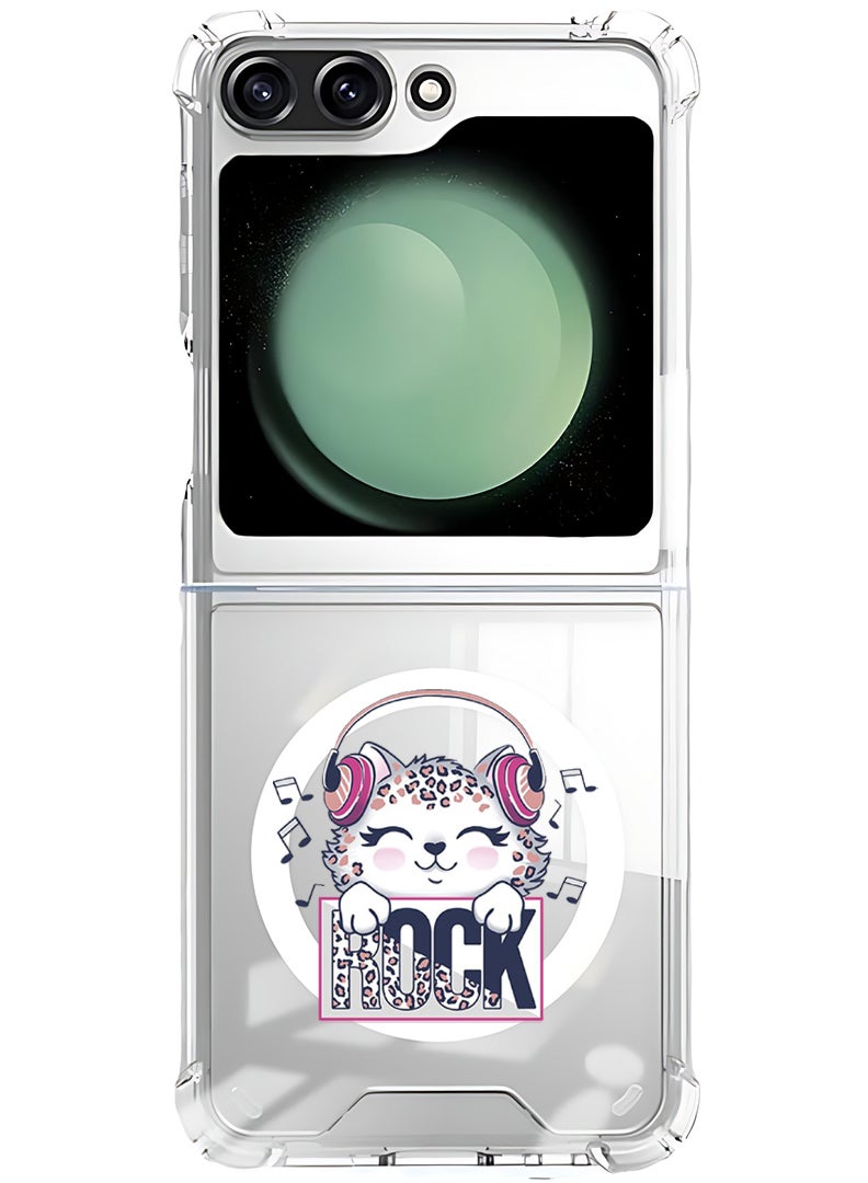 Theodor Magnetic Case for Samsung Galaxy Z Flip 6 Compatible with MagSafe Wireless Charging, Shockproof Phone Bumper Cover Rock - Image 1